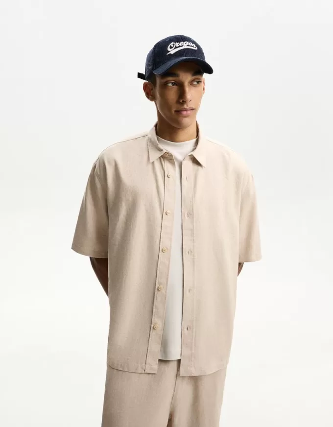 Short sleeve linen blend shirt Short sleeve linen blend shirt