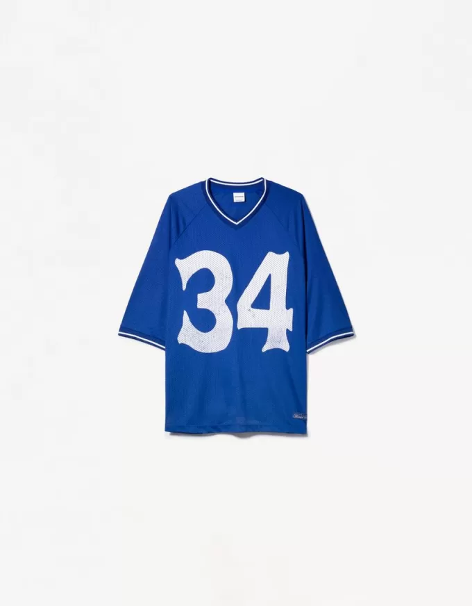 Short sleeve mesh sporty print T-shirt Short sleeve mesh sporty print T-shirt