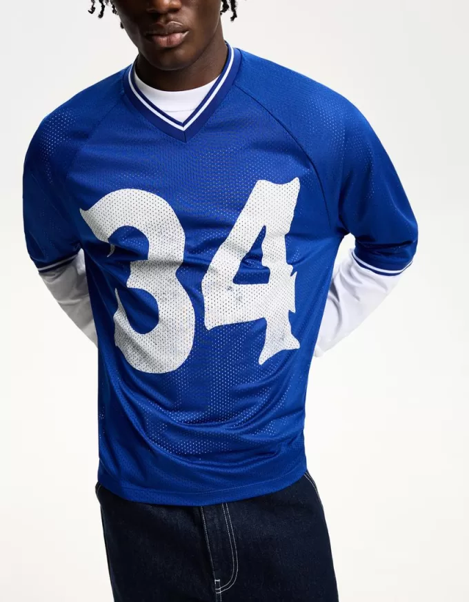 Short sleeve mesh sporty print T-shirt Short sleeve mesh sporty print T-shirt