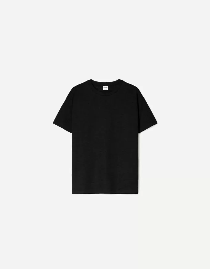 Short sleeve slub effect T-shirt Short sleeve slub effect T-shirt