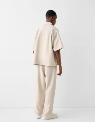 Short sleeve tailored boxy fit shirt