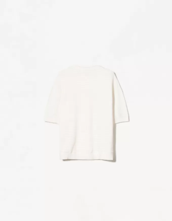 Short sleeve textured T-shirt Short sleeve textured T-shirt