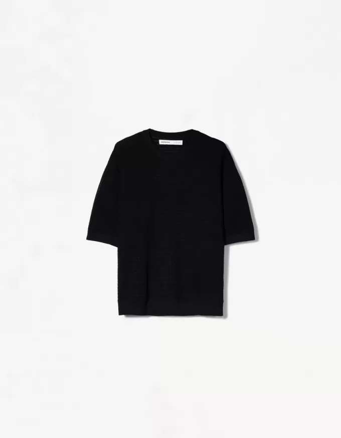 Short sleeve textured T-shirt Short sleeve textured T-shirt