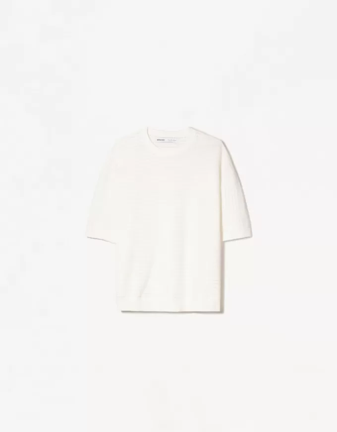 Short sleeve textured T-shirt Short sleeve textured T-shirt