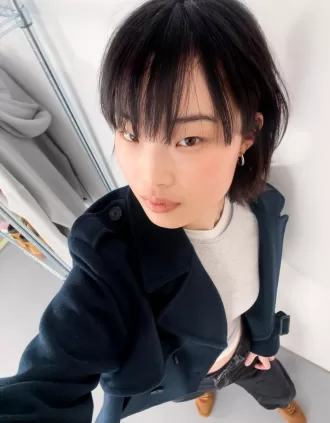 Short soft trench coat