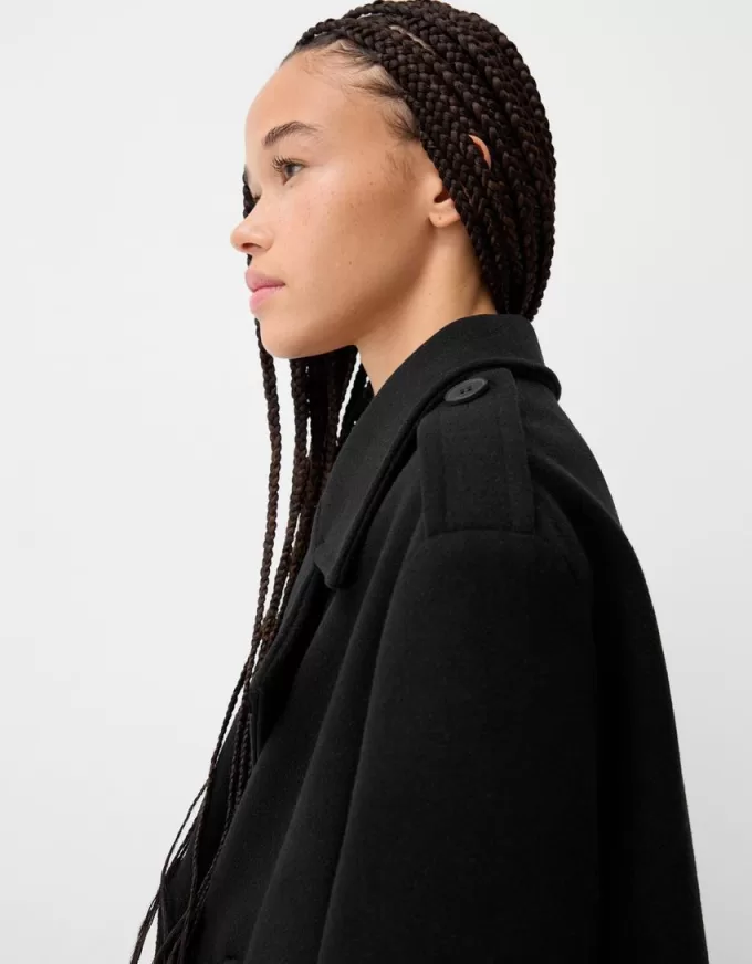 Short soft trench coat