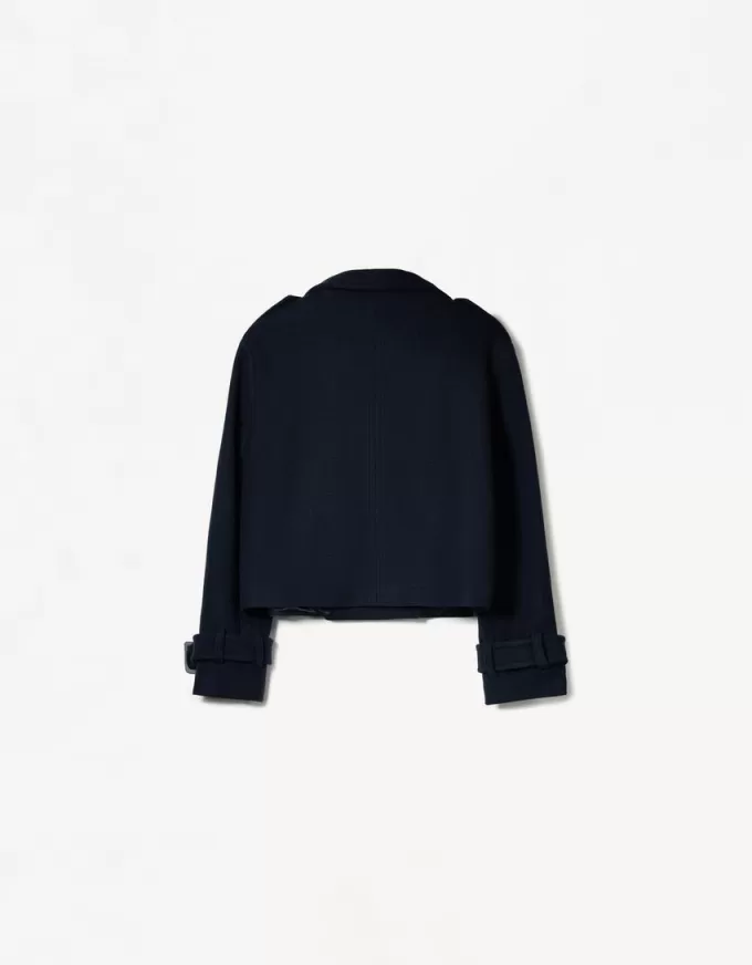 Short soft trench coat