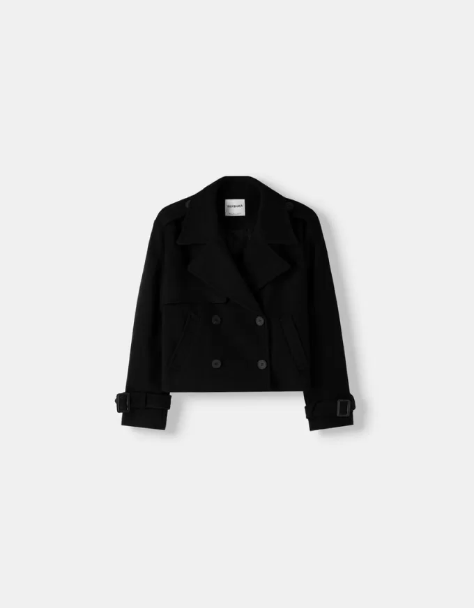 Short soft trench coat