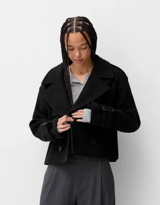 Short soft trench coat