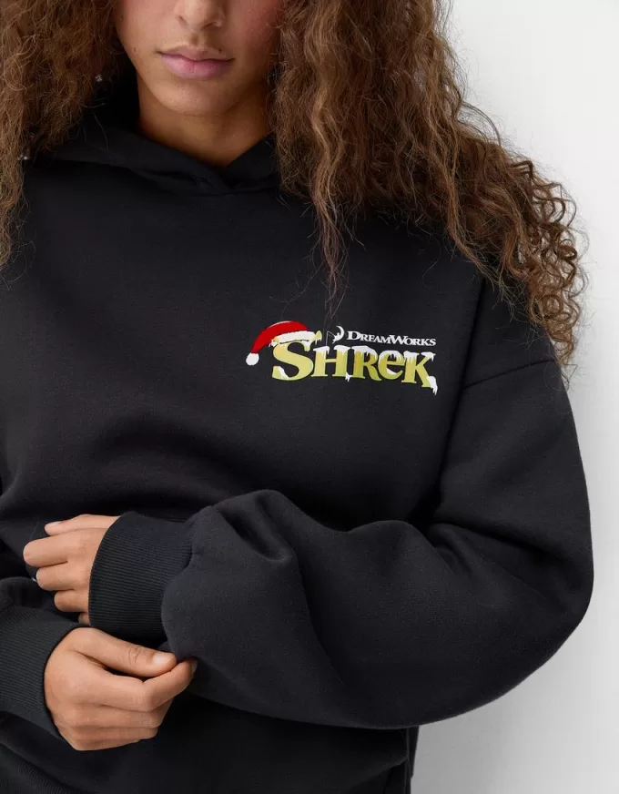 Shrek print hooded sweatshirt Shrek print hooded sweatshirt