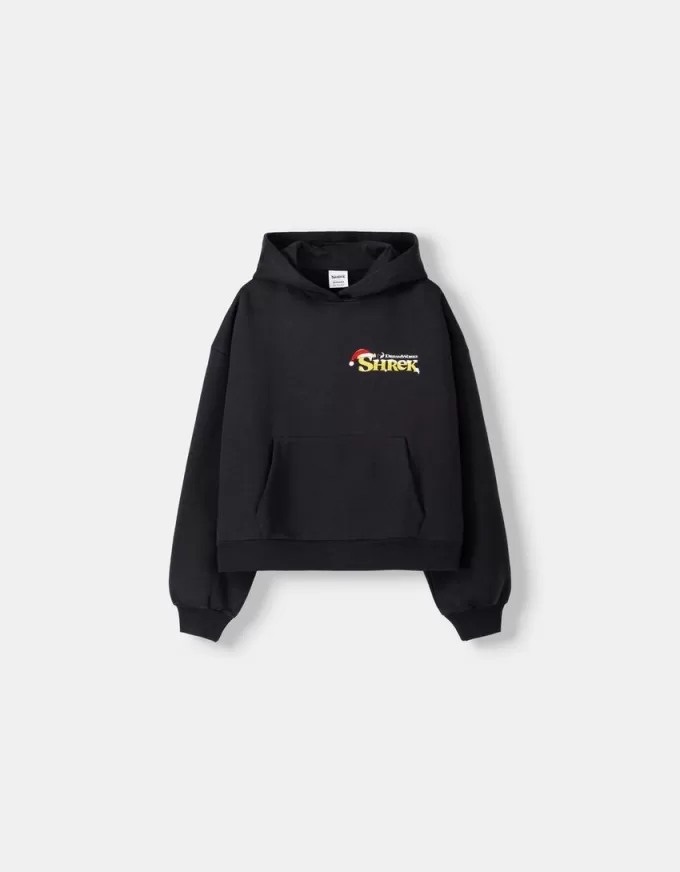 Shrek print hooded sweatshirt Shrek print hooded sweatshirt