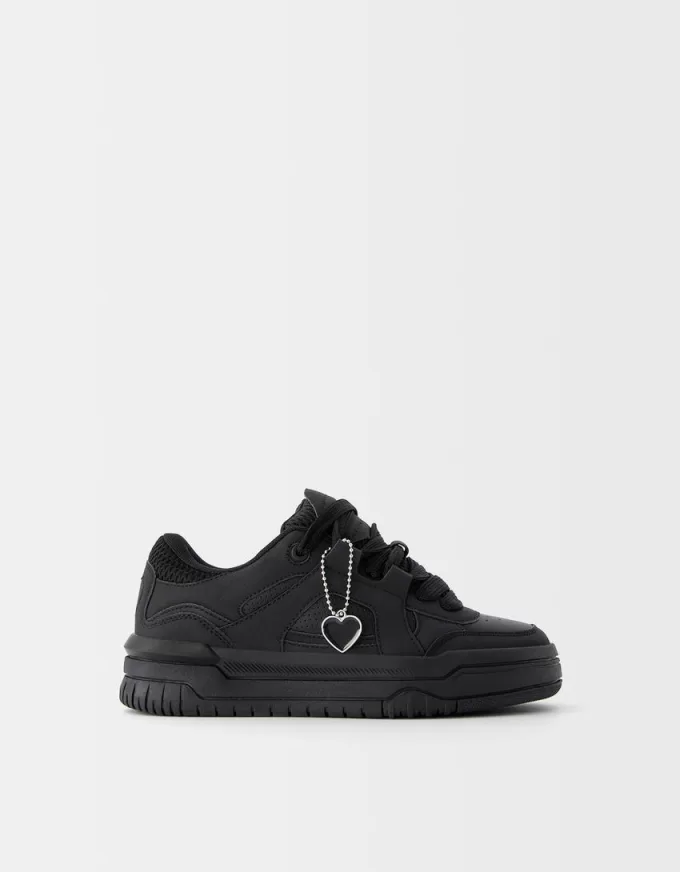 Skater sneakers with keyring detail