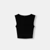 Sleeveless T-shirt with square neckline Sleeveless T-shirt with square neckline