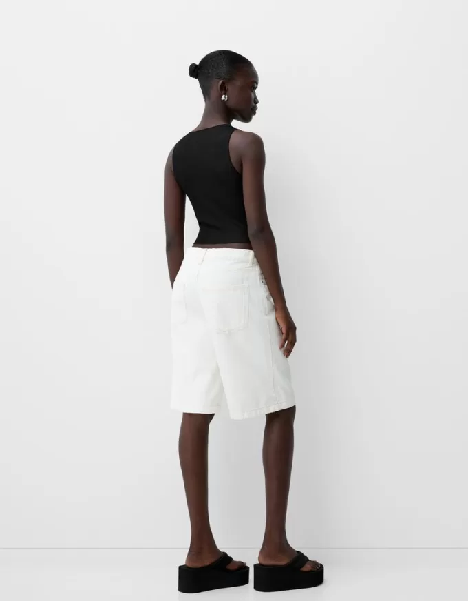 Sleeveless rhinestone tulle T-shirt Sleeveless rhinestone tulle T-shirt