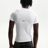 Slim-fit short sleeve T-shirt with seams Slim-fit short sleeve T-shirt with seams