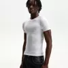 Slim-fit short sleeve T-shirt with seams Slim-fit short sleeve T-shirt with seams