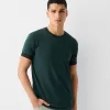 Slim-fit short sleeve T-shirt with stripe detail Slim-fit short sleeve T-shirt with stripe detail