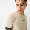 Slim-fit short sleeve T-shirt with stripe detail Slim-fit short sleeve T-shirt with stripe detail