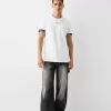 Slim-fit short sleeve T-shirt with stripe detail Slim-fit short sleeve T-shirt with stripe detail