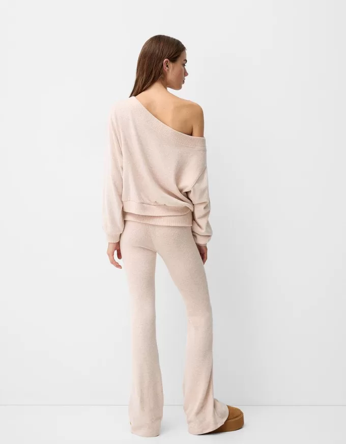 Soft touch asymmetric neck sweater Soft touch asymmetric neck sweater