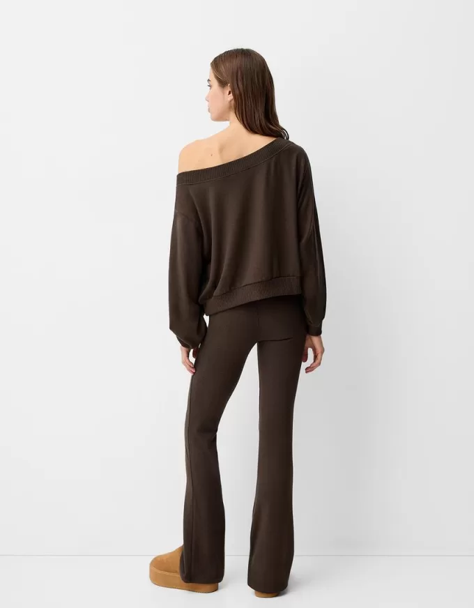 Soft touch asymmetric neck sweater Soft touch asymmetric neck sweater