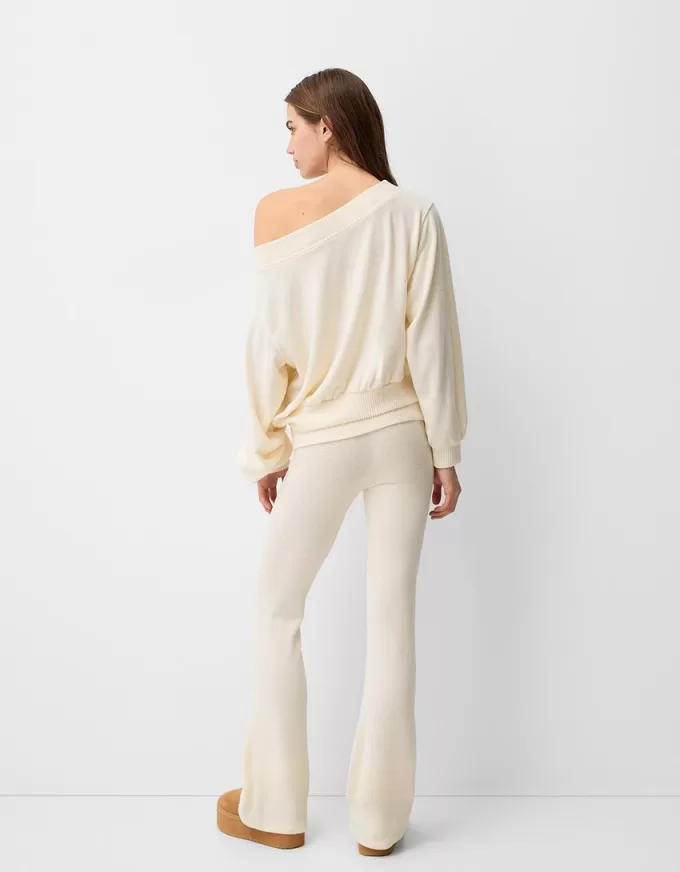 Soft touch asymmetric neck sweater Soft touch asymmetric neck sweater