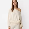 Soft touch asymmetric neck sweater Soft touch asymmetric neck sweater