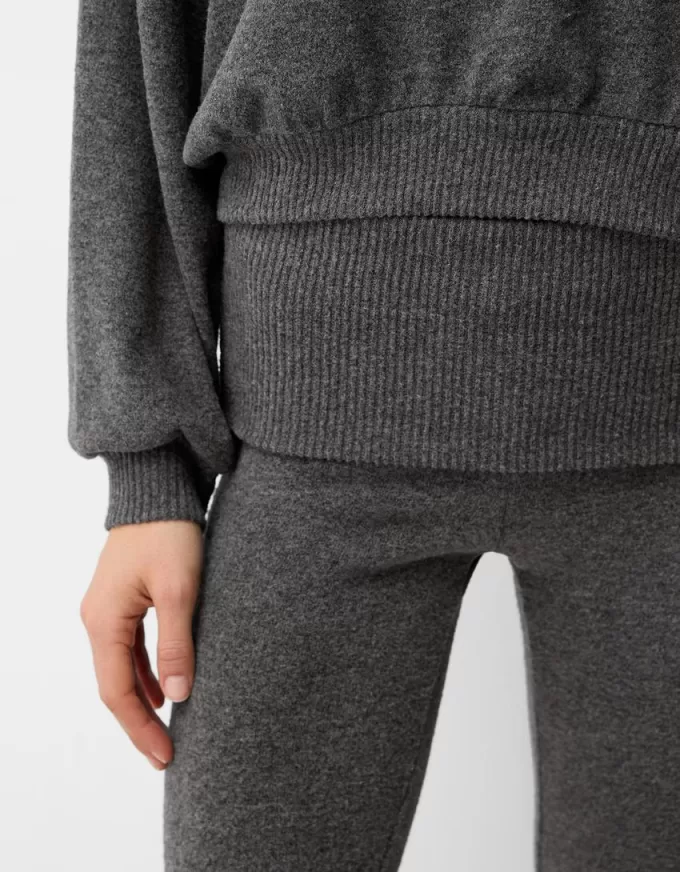 Soft touch asymmetric neck sweater Soft touch asymmetric neck sweater