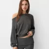 Soft touch asymmetric neck sweater Soft touch asymmetric neck sweater