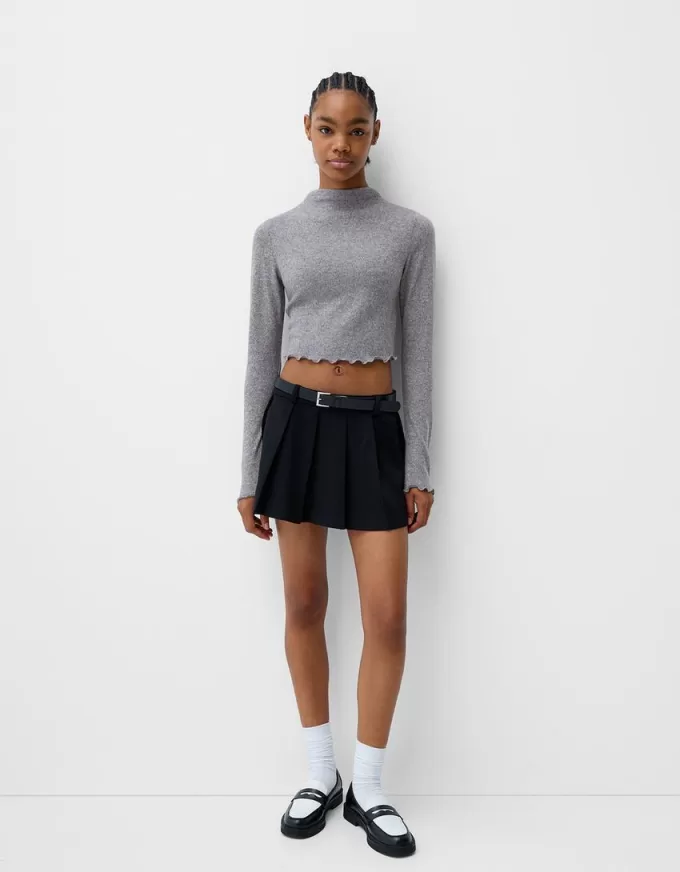 Soft touch cropped high neck sweater Soft touch cropped high neck sweater