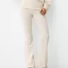Soft touch flared pants with fold-over waist Soft touch flared pants with fold-over waist