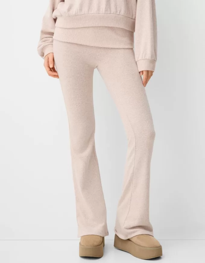 Soft touch flared pants with fold-over waist Soft touch flared pants with fold-over waist