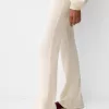 Soft touch flared pants with fold-over waist Soft touch flared pants with fold-over waist