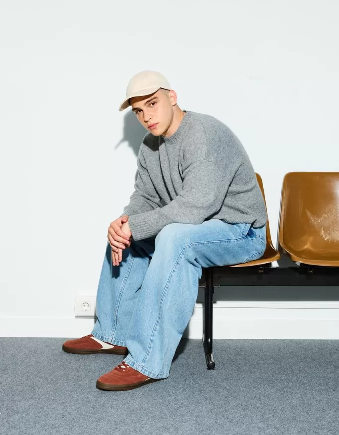 Split leather retro sneakers Split leather retro sneakers