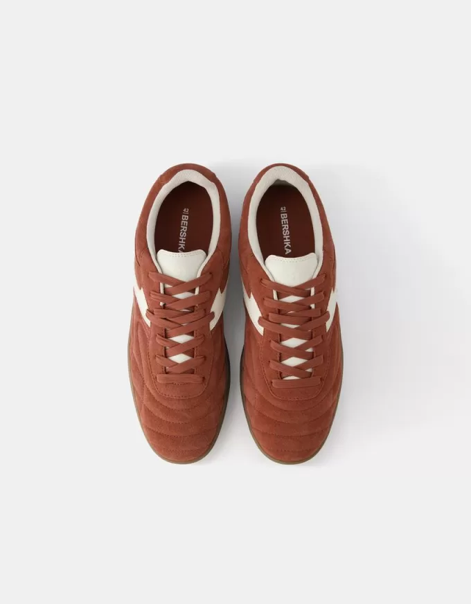 Split leather retro sneakers Split leather retro sneakers