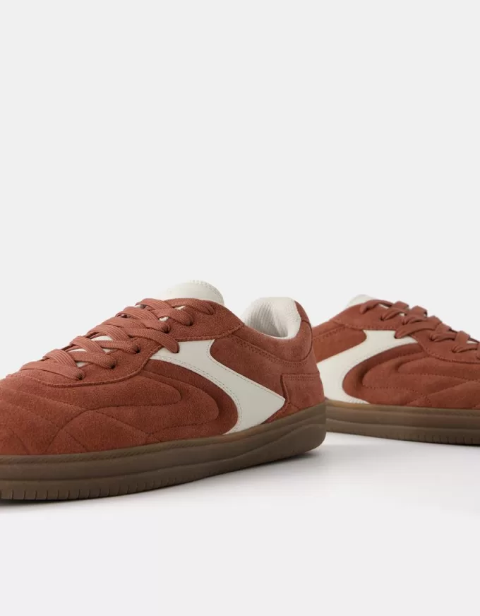 Split leather retro sneakers Split leather retro sneakers