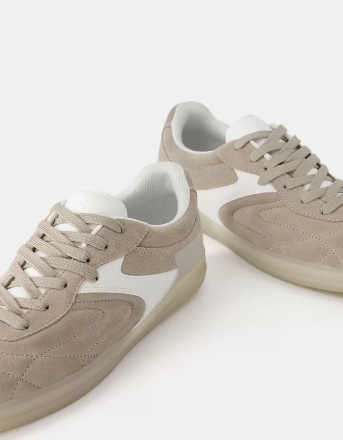 Split leather retro sneakers Split leather retro sneakers