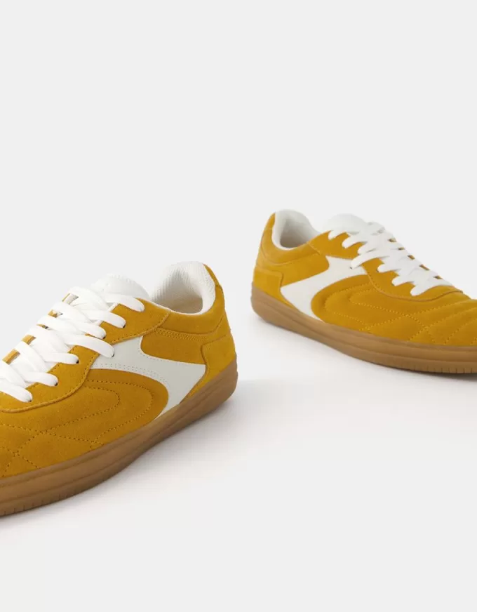 Split leather retro sneakers Split leather retro sneakers