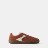 Split leather retro sneakers Split leather retro sneakers