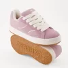 Split leather skater sneakers