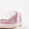 Split leather skater sneakers