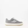 Split leather skater sneakers