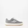 Split leather skater sneakers