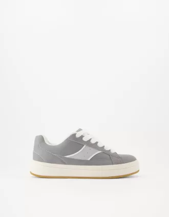 Split leather skater sneakers