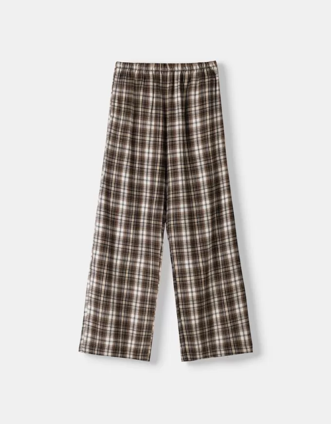 Straight fit plaid pants Straight fit plaid pants
