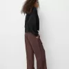 Straight-fit striped pants with elastic waist Straight-fit striped pants with elastic waist