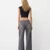 Straight fit twill printed pants Straight fit twill printed pants