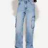 Straight-leg cargo jeans Straight-leg cargo jeans