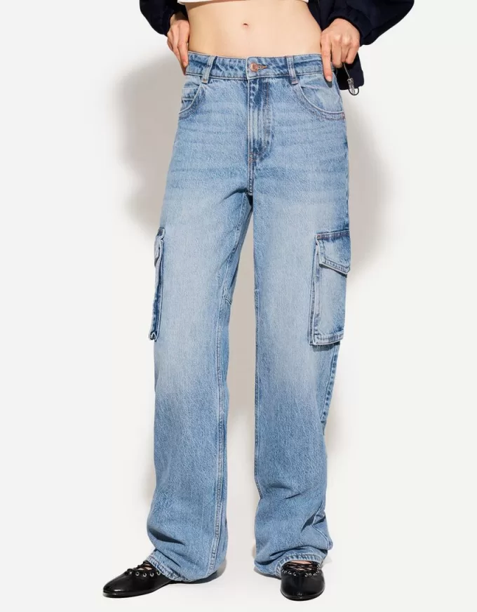 Straight-leg cargo jeans Straight-leg cargo jeans