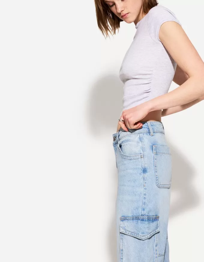 Straight-leg cargo jeans Straight-leg cargo jeans